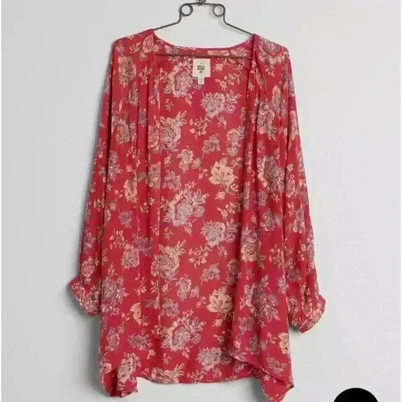 Billabong Saltwater Shore Cardigan Kimono size S/P swimsuit coverup beach flowy - Picture 1 of 10